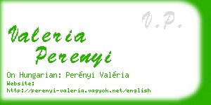 valeria perenyi business card